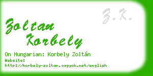 zoltan korbely business card